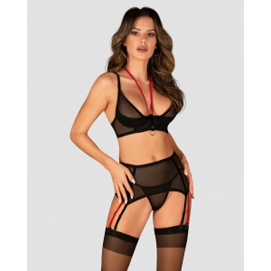 Комплект Obsessive GLANDEZ SET bra thong garter