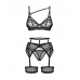 Комплект Obsessive NUITES SET bra garter bel thong 